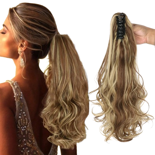 Luxora Lång Ponnytail Clip On Hårklämma Förlängning 22 Tum