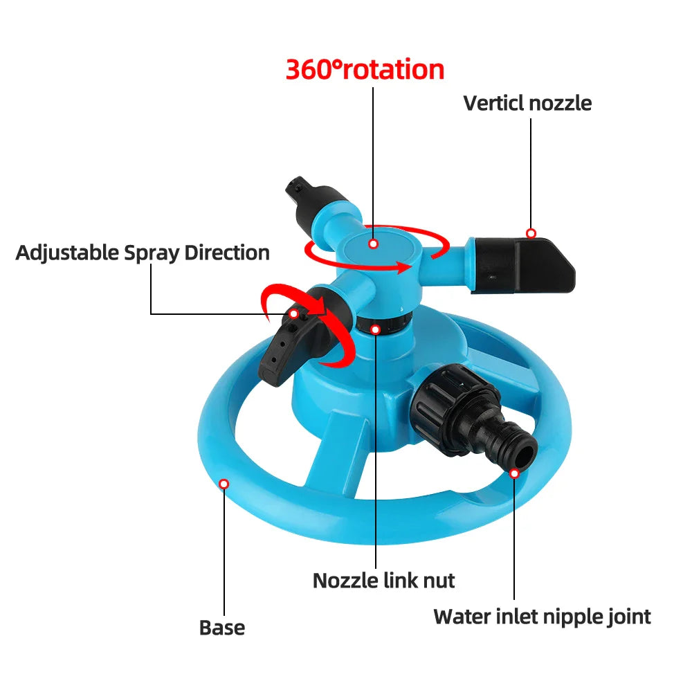 Carvallo Hydrosia | 360° Rotation | Vattensparande & Robust | För Trädgård & Gräsmatta Skötsel