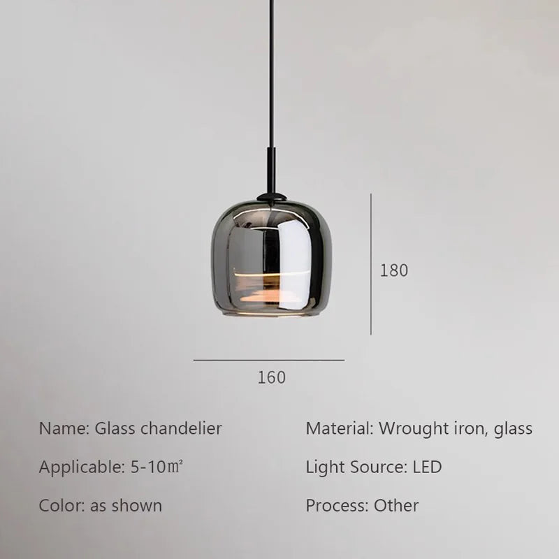 Nordic Glass LED Pendel – Modern Lyxkronа