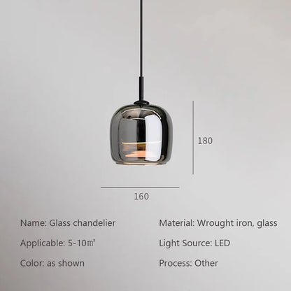 Nordic Glass LED Pendel – Modern Lyxkronа