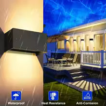 Carvallo-vägglampa Lumano Edge | 24 W | Inomhus & Utomhus | Justerbar ljuskegle | IP65 | Modern Up-&-Down-Ljus