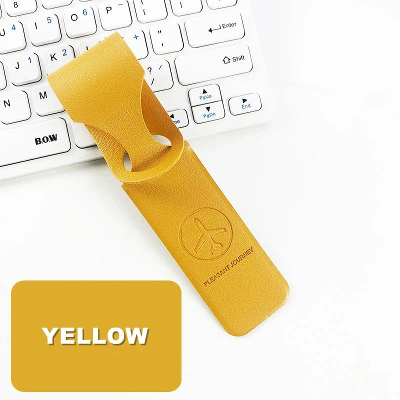 Carvallo Koffertagg i konstläder | Adressetikett för resebagage | Bagagetagg för väskor och väskor | 9 färger