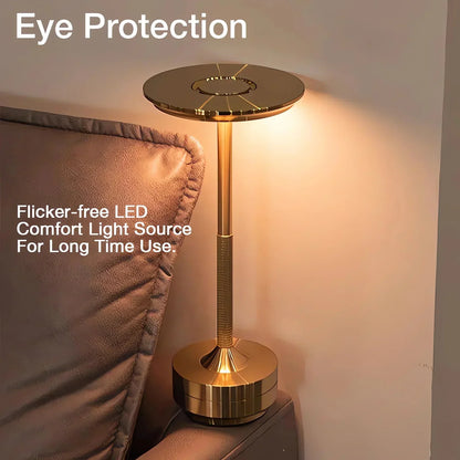 LED Bordslampa Modern Guld Metall Uppladdningsbar
