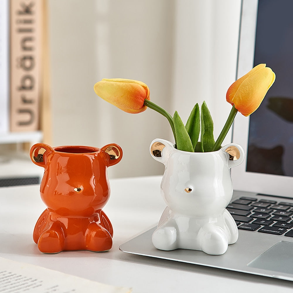 NordicBear - Legendariska keramiska björnvaser för att lägga till charm till vilket rum som helst