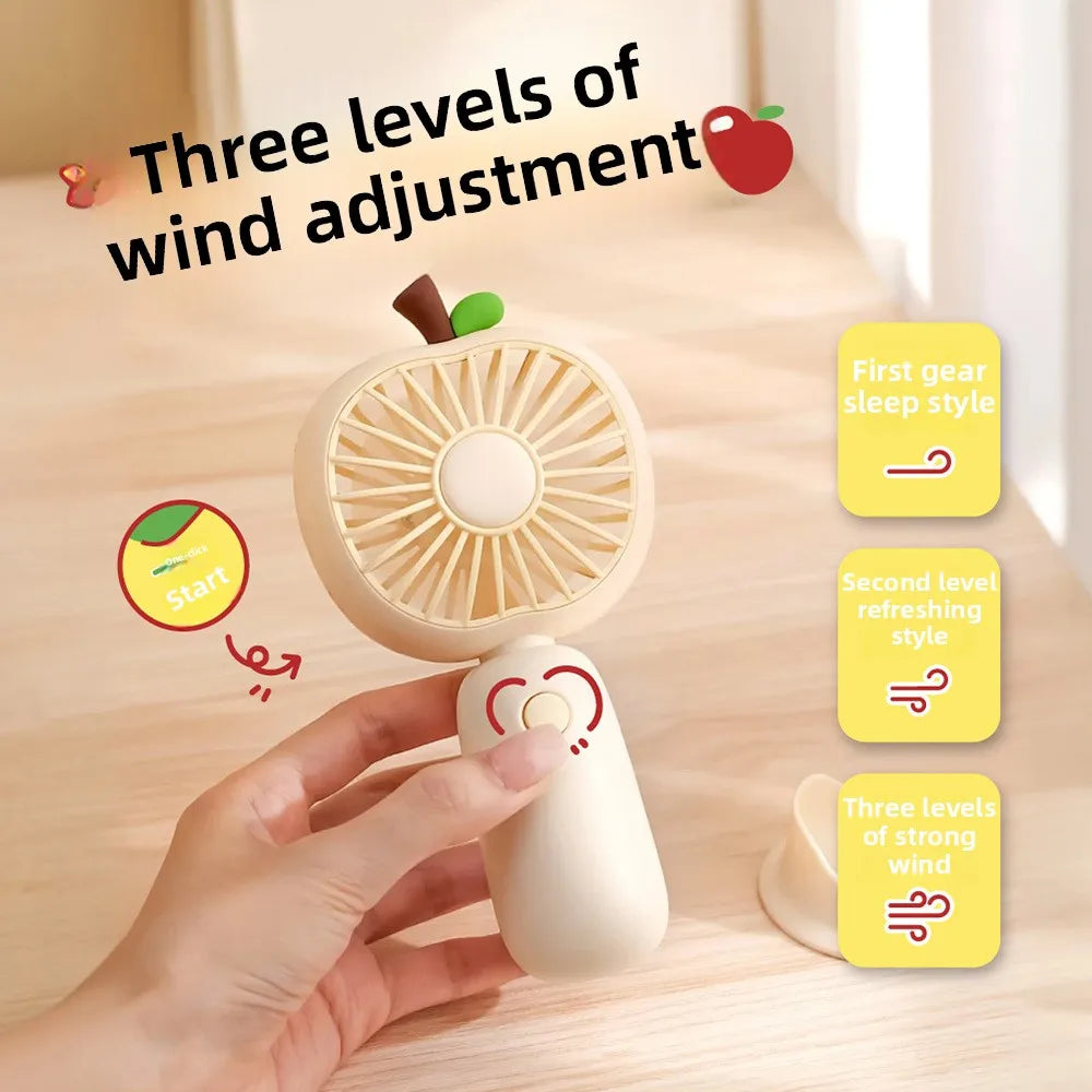 Carvallo-Handventilator FruBreeze | USB-laddning | Bärbar & Tyst | Sommarpryl i fruktdesign
