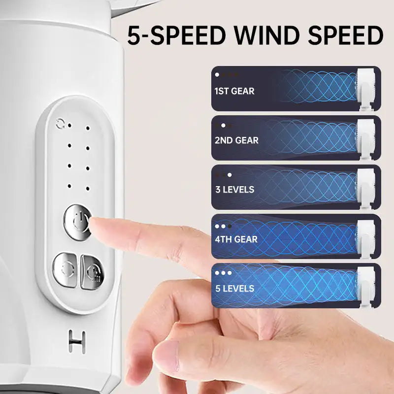 Uppladdningsbar oscillernade luftcirkulatorfläkt med fjärrkontroll och timer