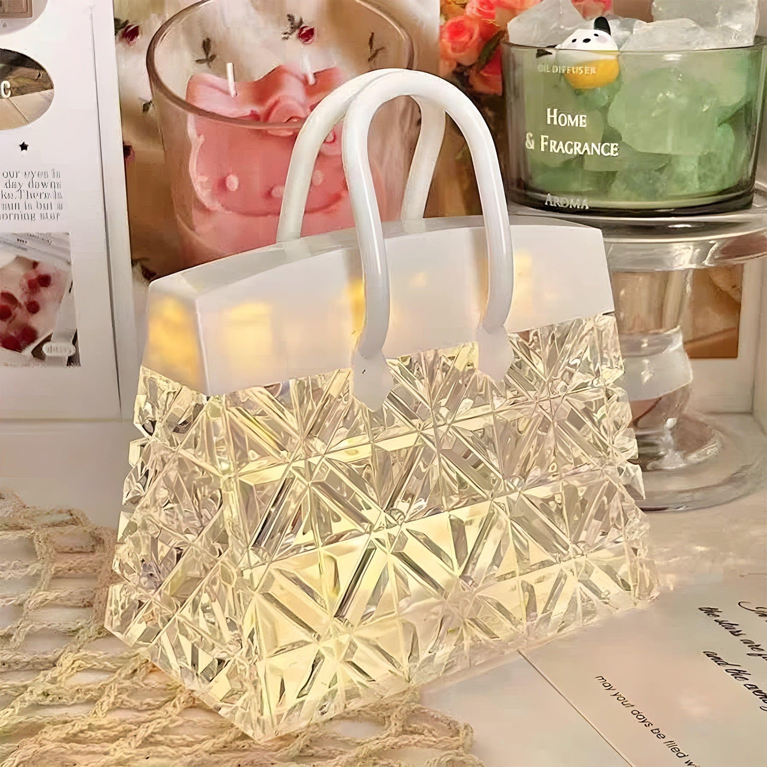 GemGlow Light - Kreativt LED-Mini-Kristall-Handväska-Nattljus