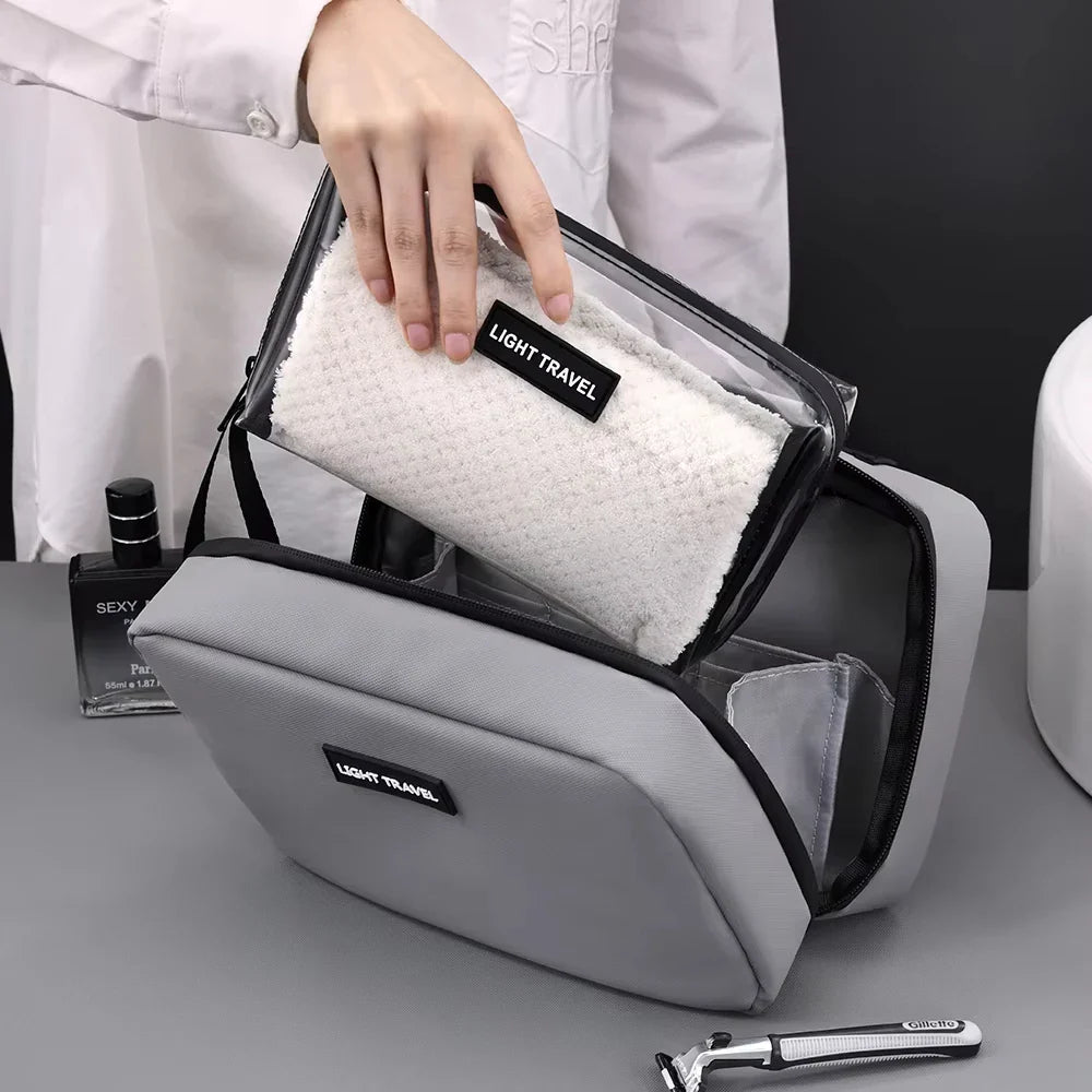 Carvallo Herr Kulturväska Resa | 24×16×11 cm | Vattentålig & Rivfest | Med bärhandtag & Mycket förvaring