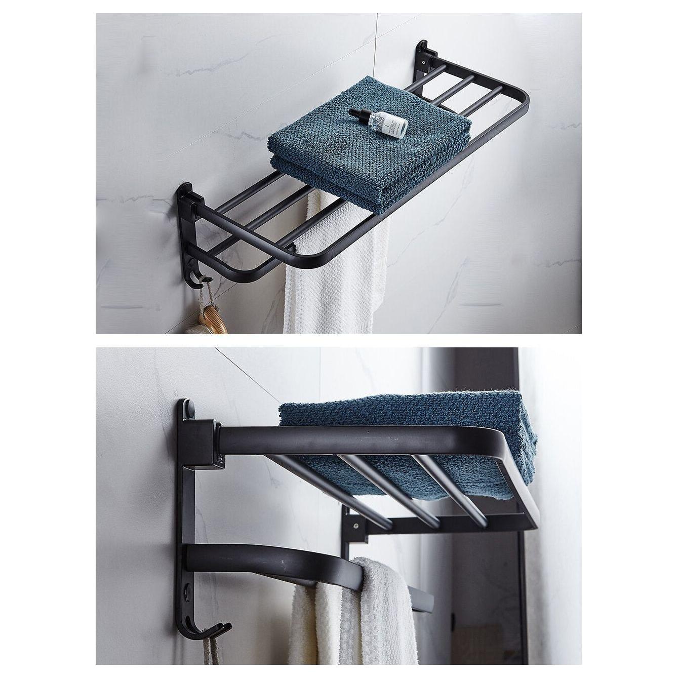Fällbar handdukshängare med krokar – Platsbesparande och mångsidig | Idealisk för badrum och kök