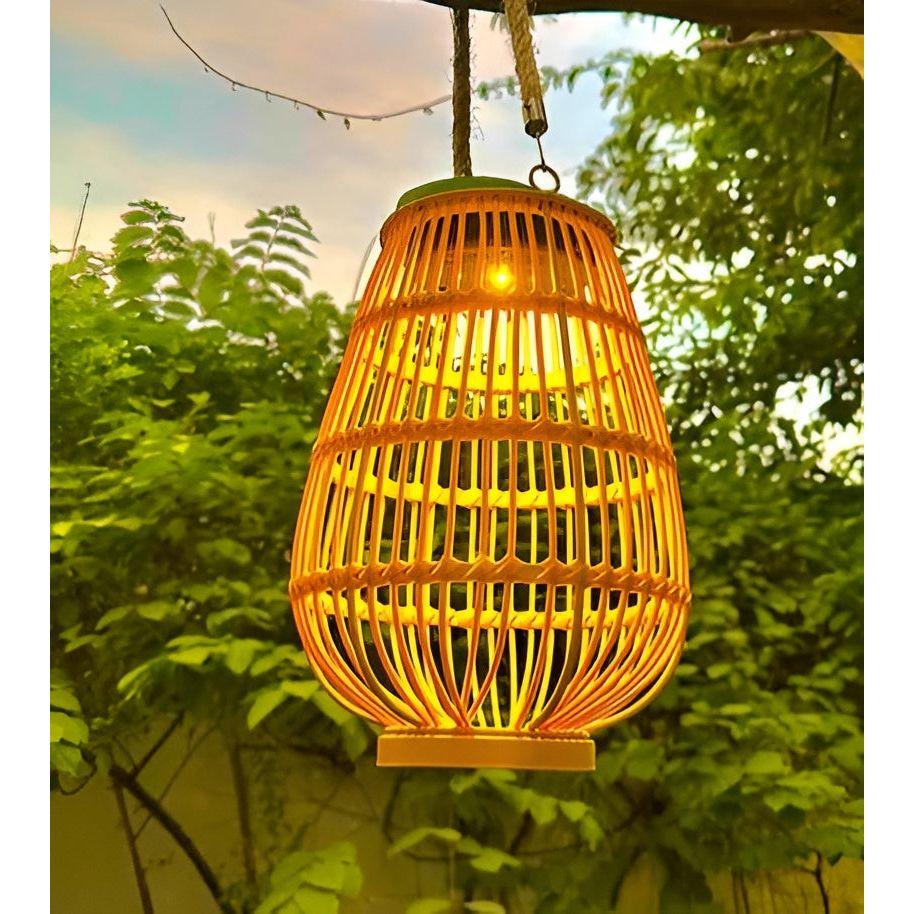 Rattan Light - Kreativ Rattan Solträdgårdsdekoration Lampa