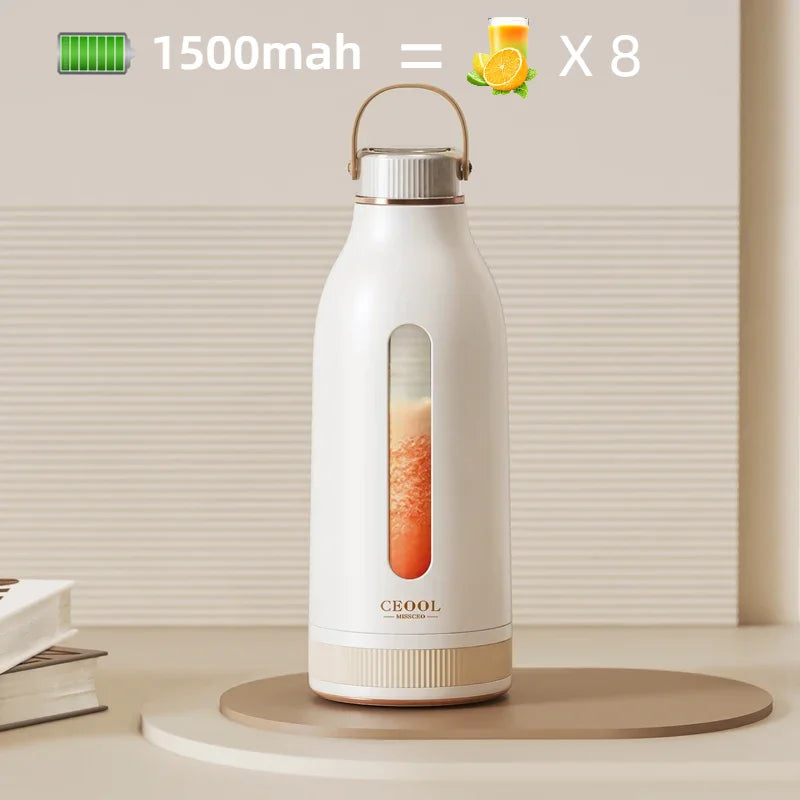 Carvallo Smoothie-Mixer JuicyGo Z05 | 400 ml | 18.000 o/min | 5-blades system | USB-laddning | BPA-fri