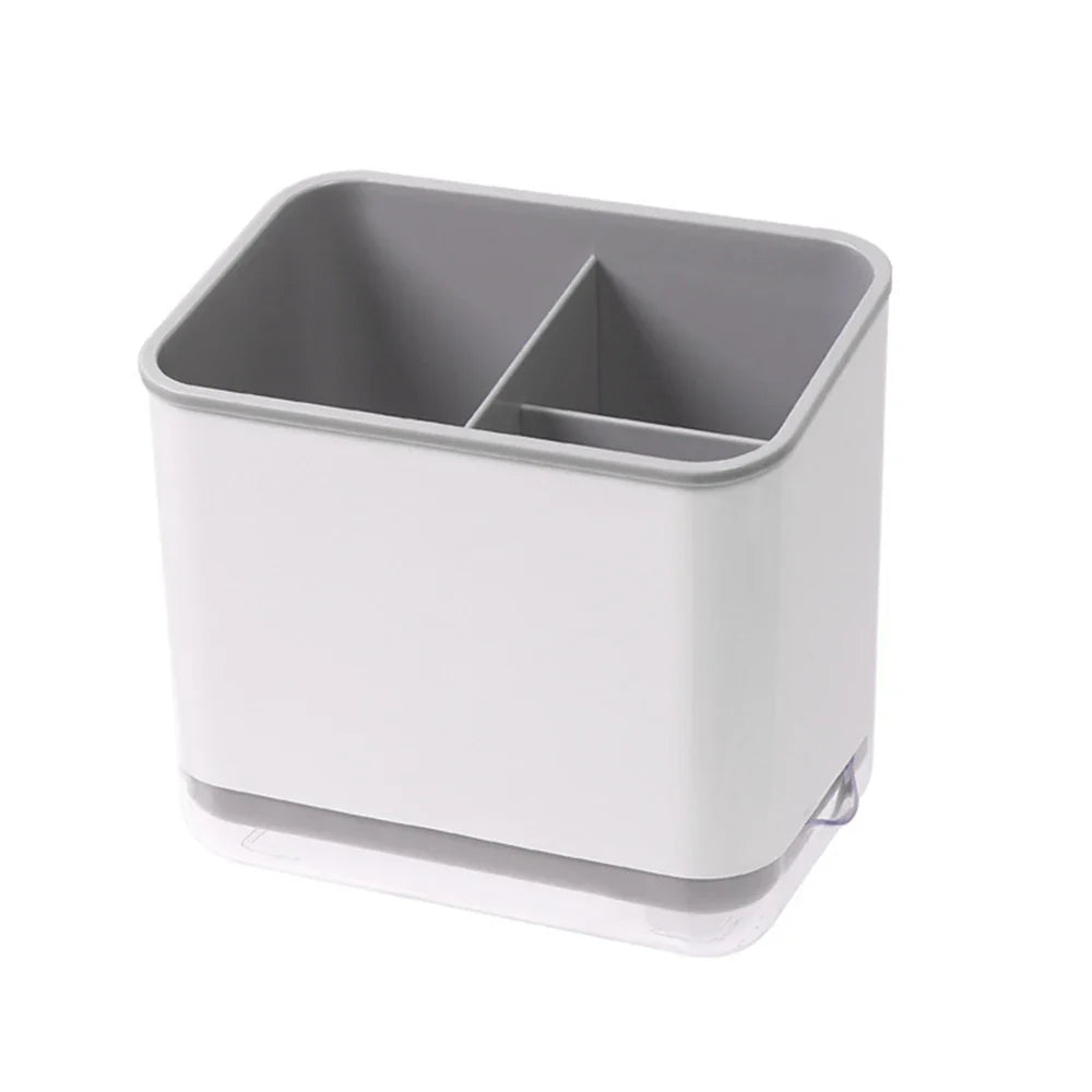 Carvallo Organizer Multifunktionell Bestickhållare med Droppfunktion | Kök-Organisator för Skedar, Gafflar & Pinnar | 12 × 8 × 14 cm