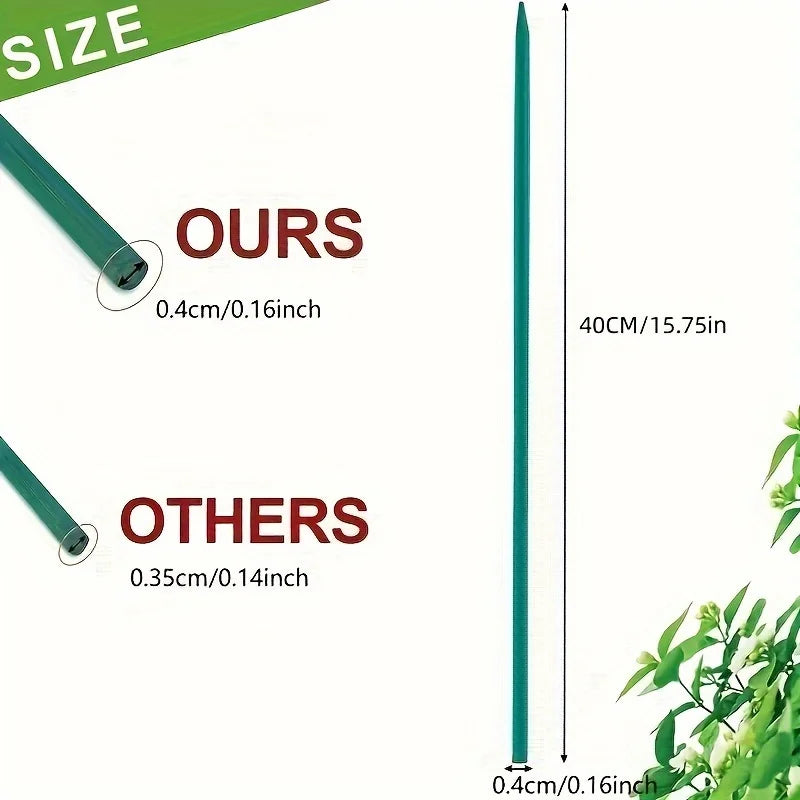 Carvallo Pro Trädgårdsplanta stänger | 50-pack | Väderbeständig & Stabil | Grön