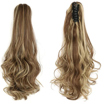 Luxora Lång Ponnytail Clip On Hårklämma Förlängning 22 Tum
