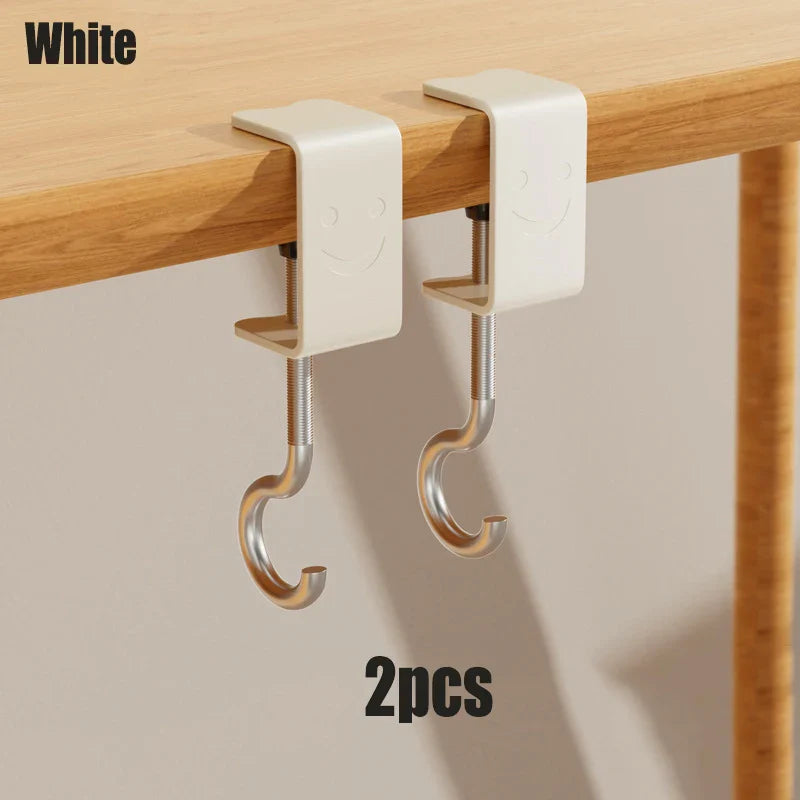 Carvallo Justerbar Skrivbordskrok | Utan borrning | Bärbar & Multifunktionell | För väskor, hörlurar & tillbehör