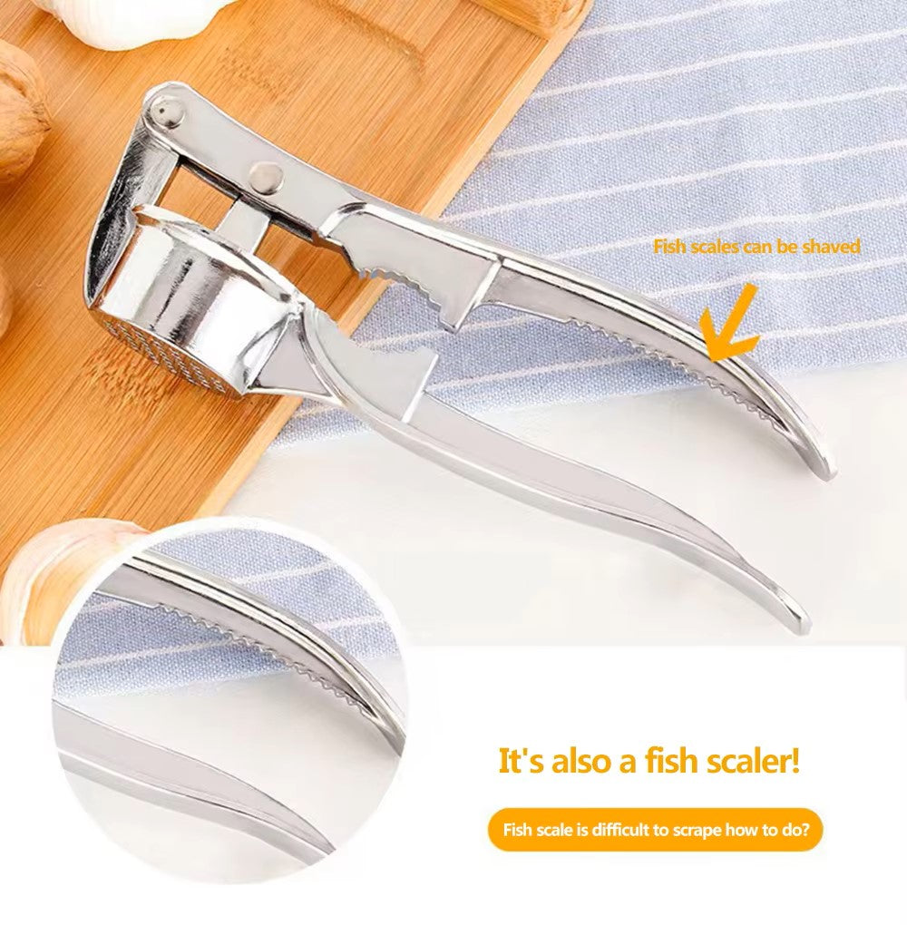 Robust vitlökspress i rostfritt stål