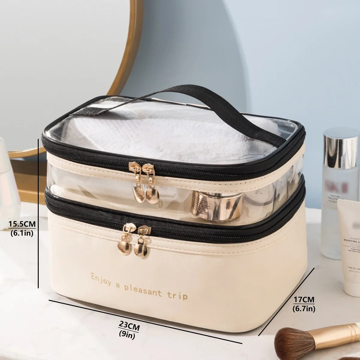 Carvallo Lunavie | Dubbel lager & Vattentät | Stor kapacitet | Transparent lock