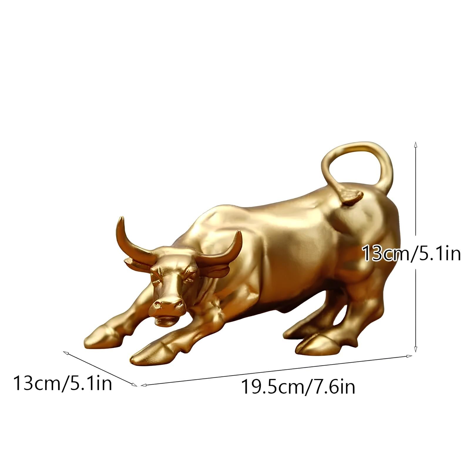 Elévo | Wall Street Bull Market Resin Ornament Feng Shui Wealth Figur Figurine