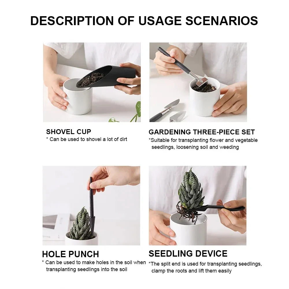 Carvallo Mini Trädgårdsverktyg Set | Ergonomisk &amp; Platsbesparande | För Sukkulenter &amp; Bonsai | 5/8/13-delar