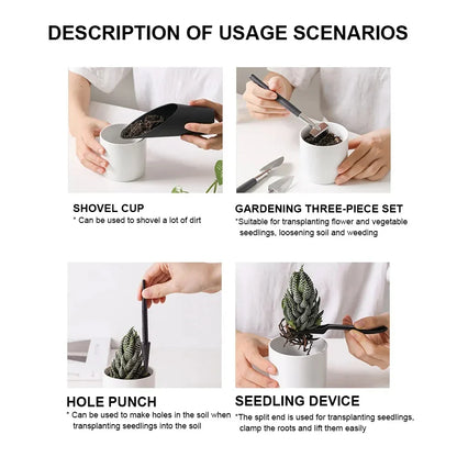 Carvallo Mini Trädgårdsverktyg Set | Ergonomisk &amp; Platsbesparande | För Sukkulenter &amp; Bonsai | 5/8/13-delar