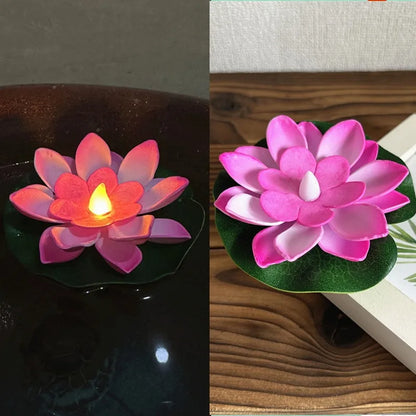 Carvallo Lotuslampa LUMILYA | LED Vattensensor | Varmvitt ljus | För damm, trädgård &amp; fester