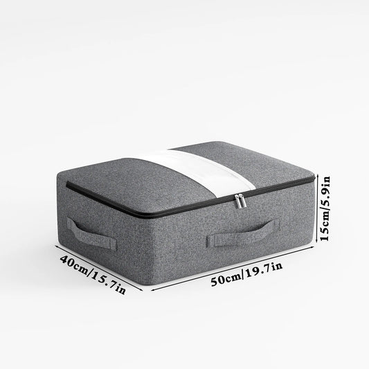 Carvallo Förvaringsväska | Extra Stor & Fällbar | Med Insynsfönster & Dragkedja | Cationic Tyg Grå