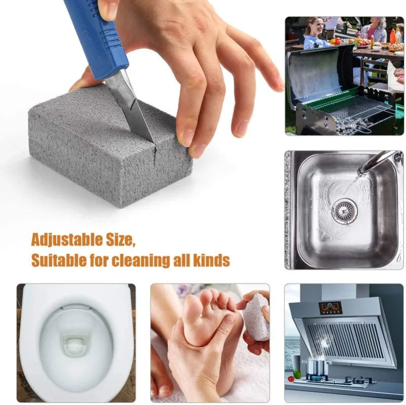 Carvallo Grillrengöringssten av pumsten | BBQ rengöringsblock för grillgaller & plancha | Residualfri rengöring utan repor | Luktnötral & återanvändbar