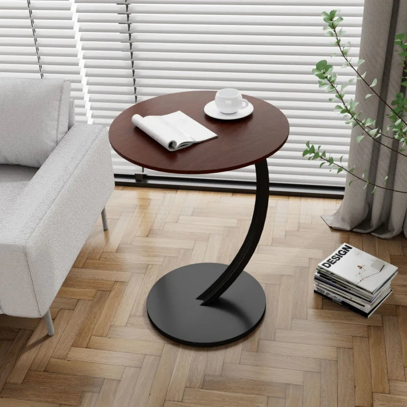 Avelyne Cirka | Förstärkt Rund Side Table för Vardagsrum &amp; Sovrum