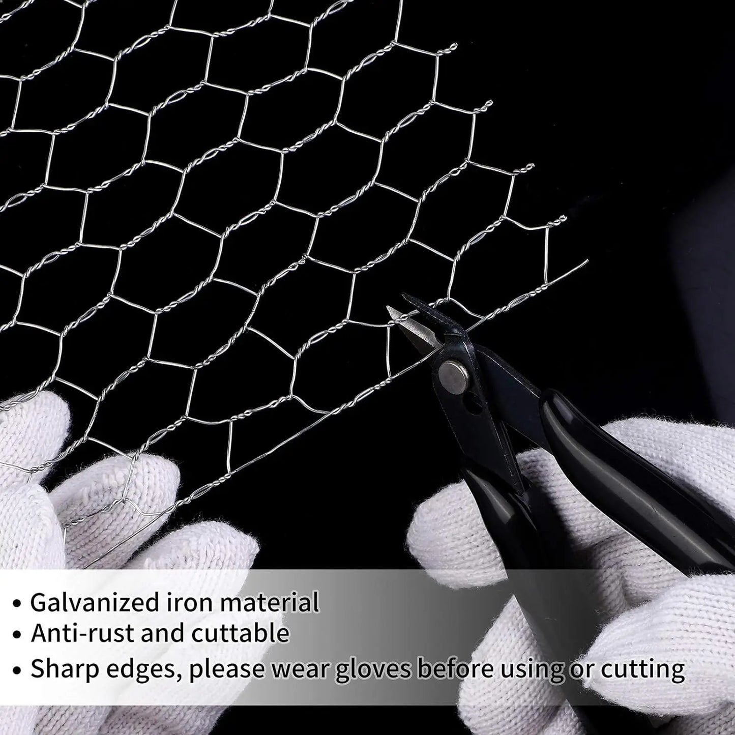 Carvallo Sexkant-trådnät 1–5 m | Rostfritt järntråd | Flexibelt stängsel för trädgård & DIY