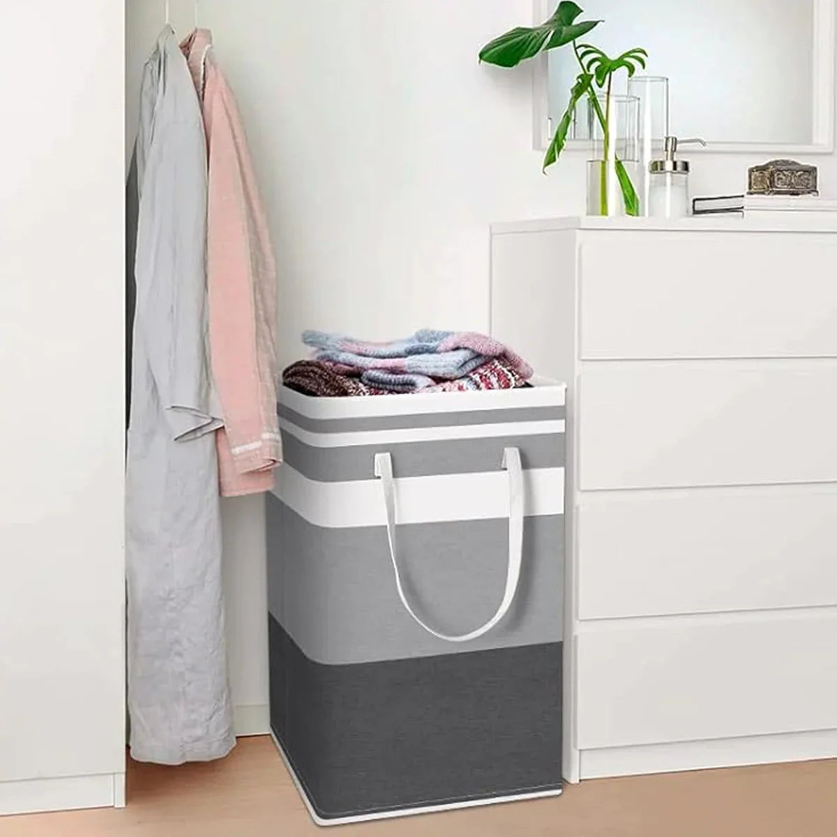 Bärbar tvättkorg – Vattentät och bärbar | Idealisk för sovrum och tvättstugor