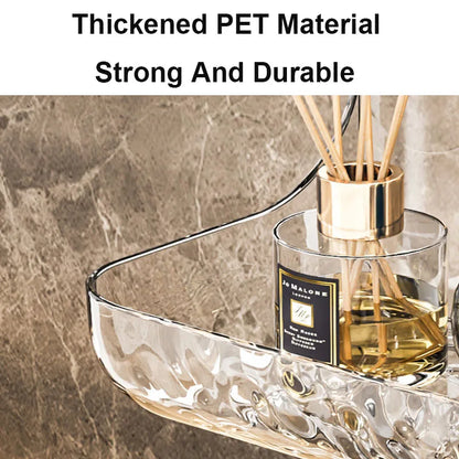 Carvallo WallClear Väggregal Transparent | Acryl Regal Utan Borrning | För Bad &amp; Kök | Stark Fäste &amp; Avtagbar