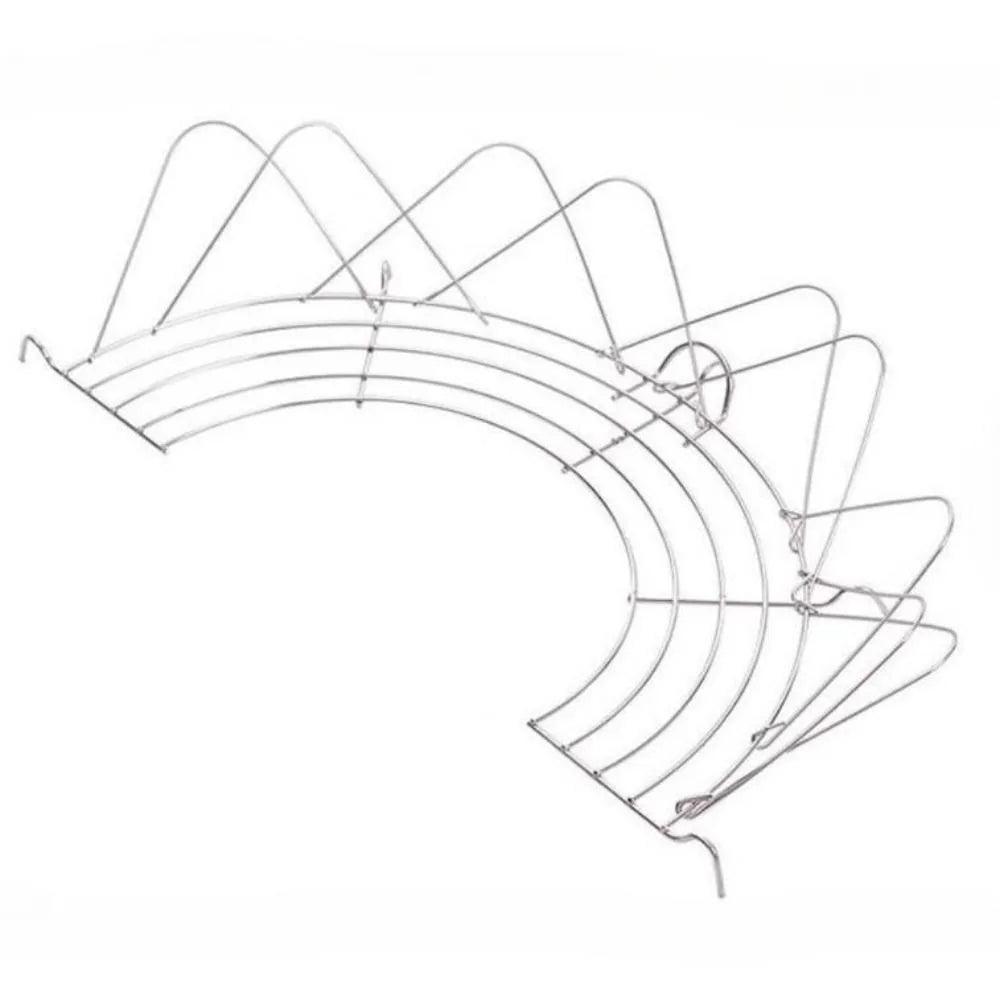 Carvallo OilGuard | Fällbart rostfritt stål avrunnen droppställning | Halvrund & med säkerhetskant | För pannor 32–38 cm