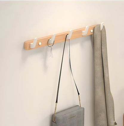 Carvallo - Minimalistisk väggkrok med naturlig träådring och slät finish