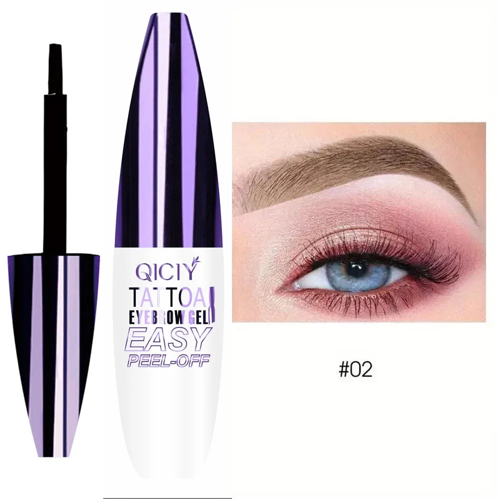 Carvallo Ögonbryn färg Browverra Tattoo Gel | 3 dagars hållbarhet | Vattentålig & växtbaserad | 2,5 × 9,9 cm