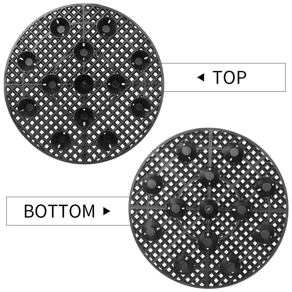 Carvallo växtkruka underlägg med ståfunktion | Golv- & terrasskydd | 20/30/40 cm Ø | För inomhus & utomhus