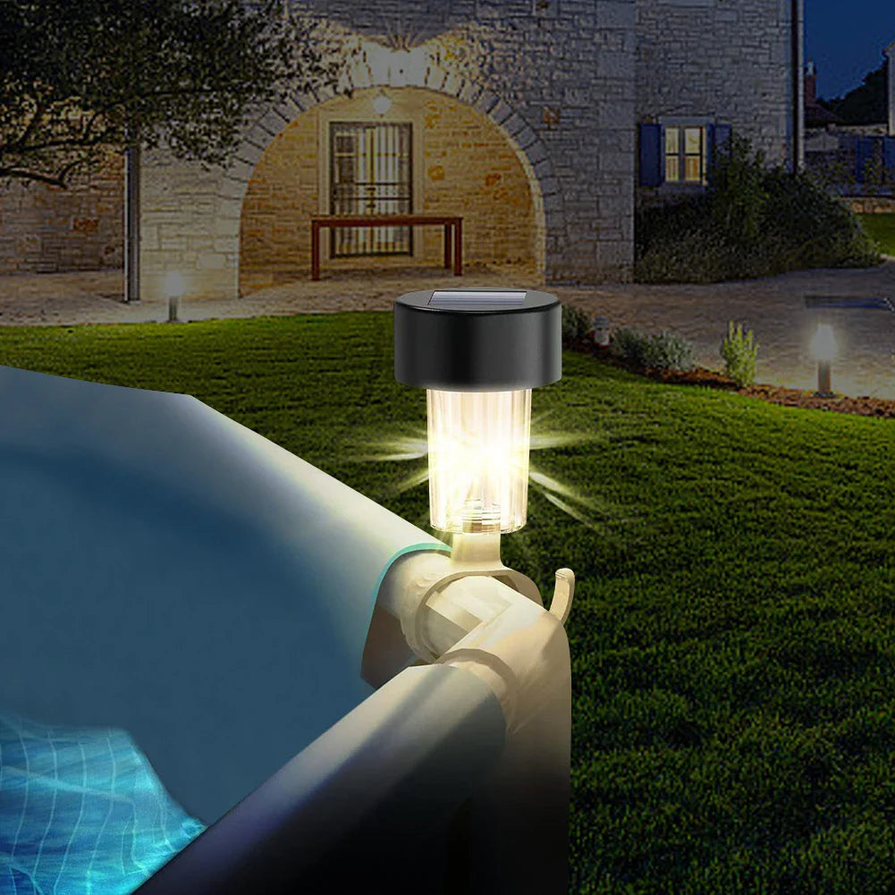 Carvallo GlowClips Solpoolbelysning 6-pack | Varmvit & RGB färgväxling | IP44 vattentålig | För staket & poolkant