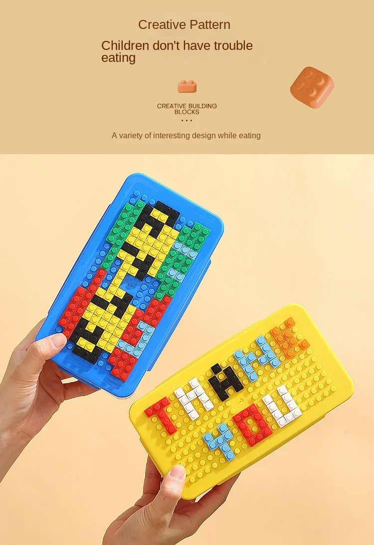 Royallure Byggblock Bento Matlåda, Färgglad Förseglad Matförvaringsbehållare för Barn, Sallad & Kontorsmåltider