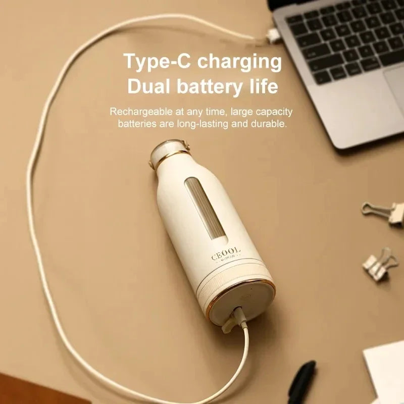 Carvallo Smoothie-Mixer JuicyGo Z05 | 400 ml | 18.000 o/min | 5-blades system | USB-laddning | BPA-fri