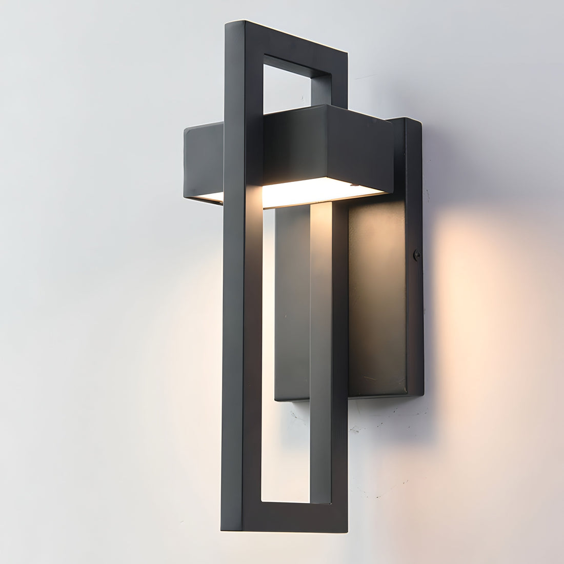 Marshall - Modern svart utomhusvägglampa med rostfritt stål