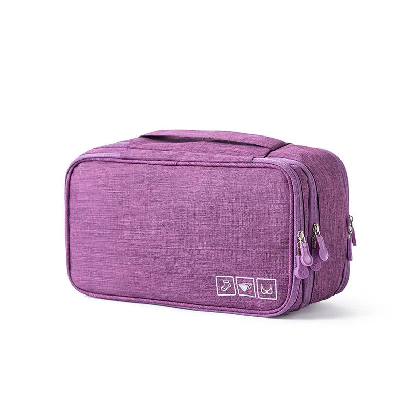 Carvallo-Organizer Travinelle | Fällbar resväska med 3 fack | Vattentät & Transparent | 30 × 17 × 13 cm