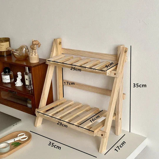 ShelfEase - Minimalist shelf rack in two levels with open frame for stylish organization