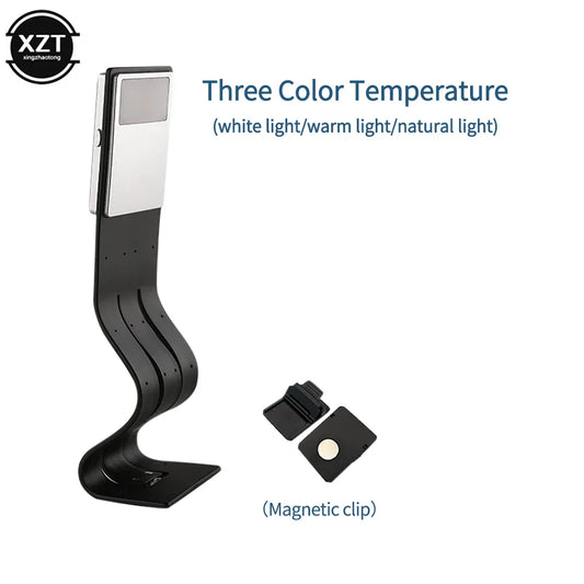 Carvallo LED Lampa med klämma | USB-laddbar & 3 färglägen | Bärbar & dimbar | För böcker, eReader & Kindle