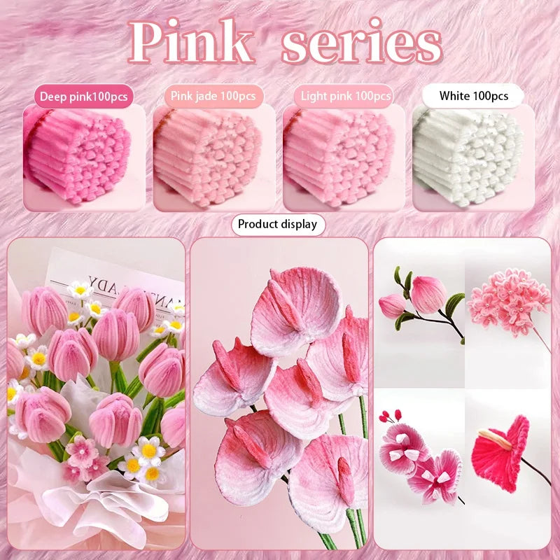 Carvallo FlexFlausch Biegeplüsch XXL | 500-del | 3–5 färger | Formbar & Luddresistant | För pysselkul med barn