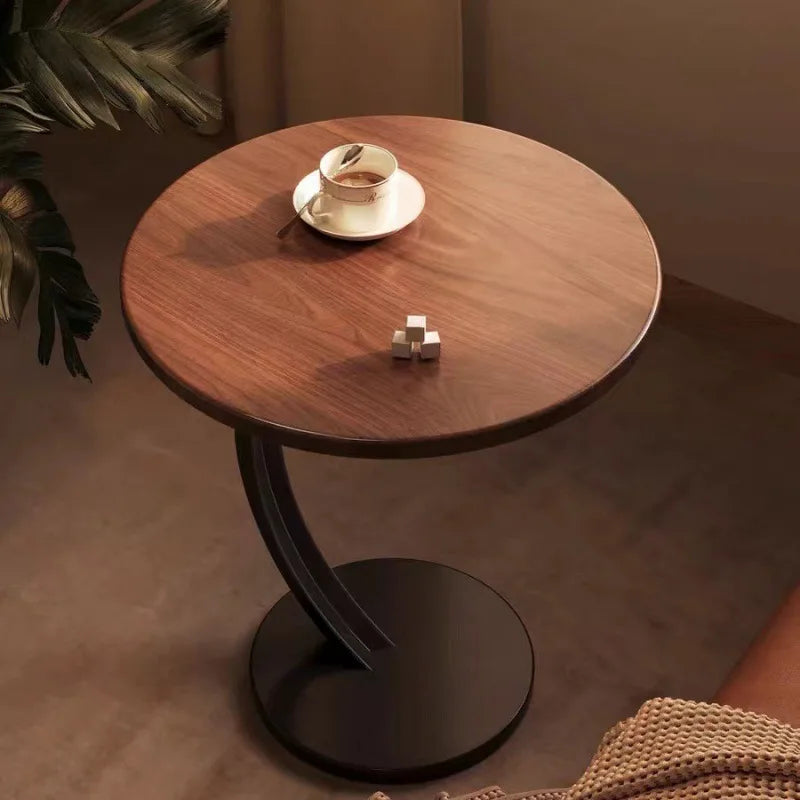 Avelyne Cirka | Förstärkt Rund Side Table för Vardagsrum &amp; Sovrum
