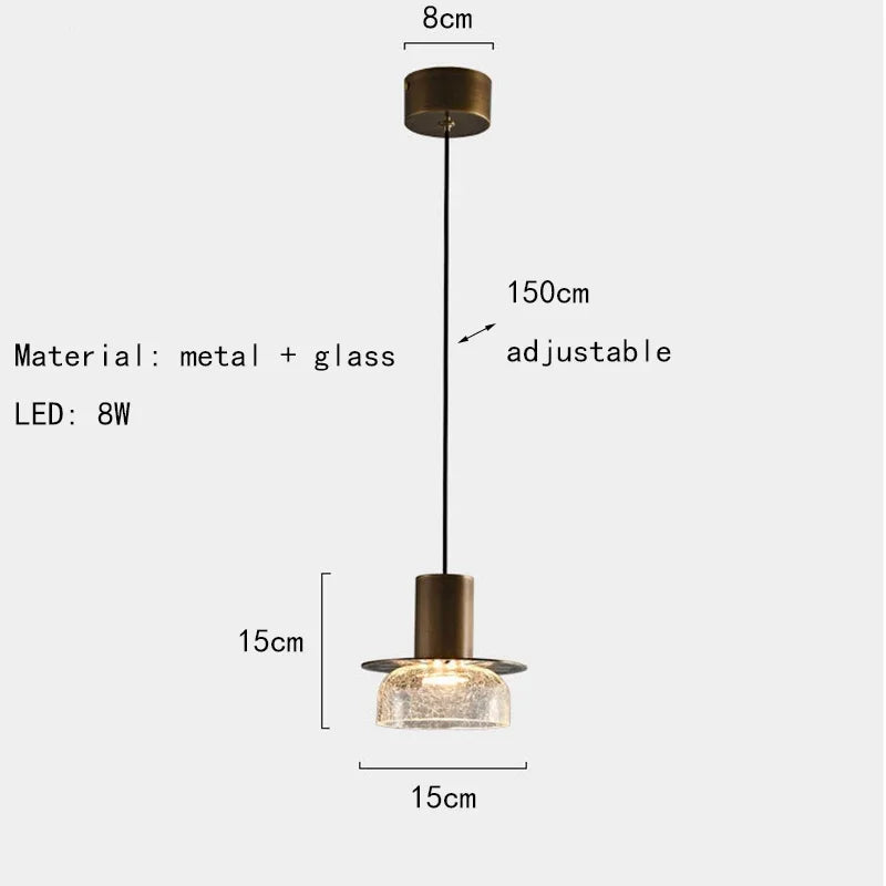 Candelora | Modern glaspendel med crackle-effekt