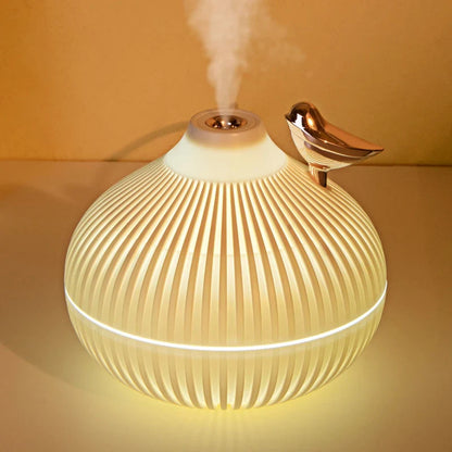 Carvallo Mini USB-luftfuktare 300 ml | Med nattljus &amp; stämningsljus | Lök-design för hemmet &amp; kontoret