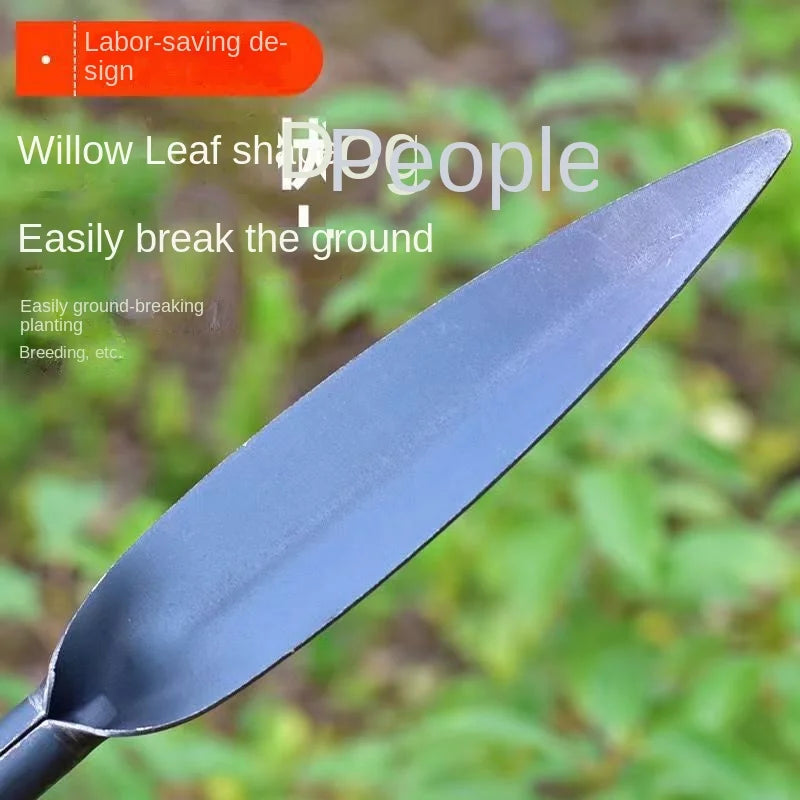 Carvallo Weidenschaufel aus Hochkohlenstoffstahl | Spitzschaufel zum Graben & Lockern | Kompakte Gartenschaufel für Wildgemüse & Gartenarbeit
