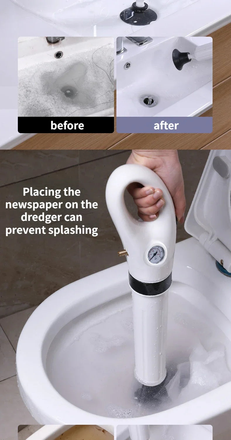 Rayvia högtrycksavloppsrensare och toalettplunger