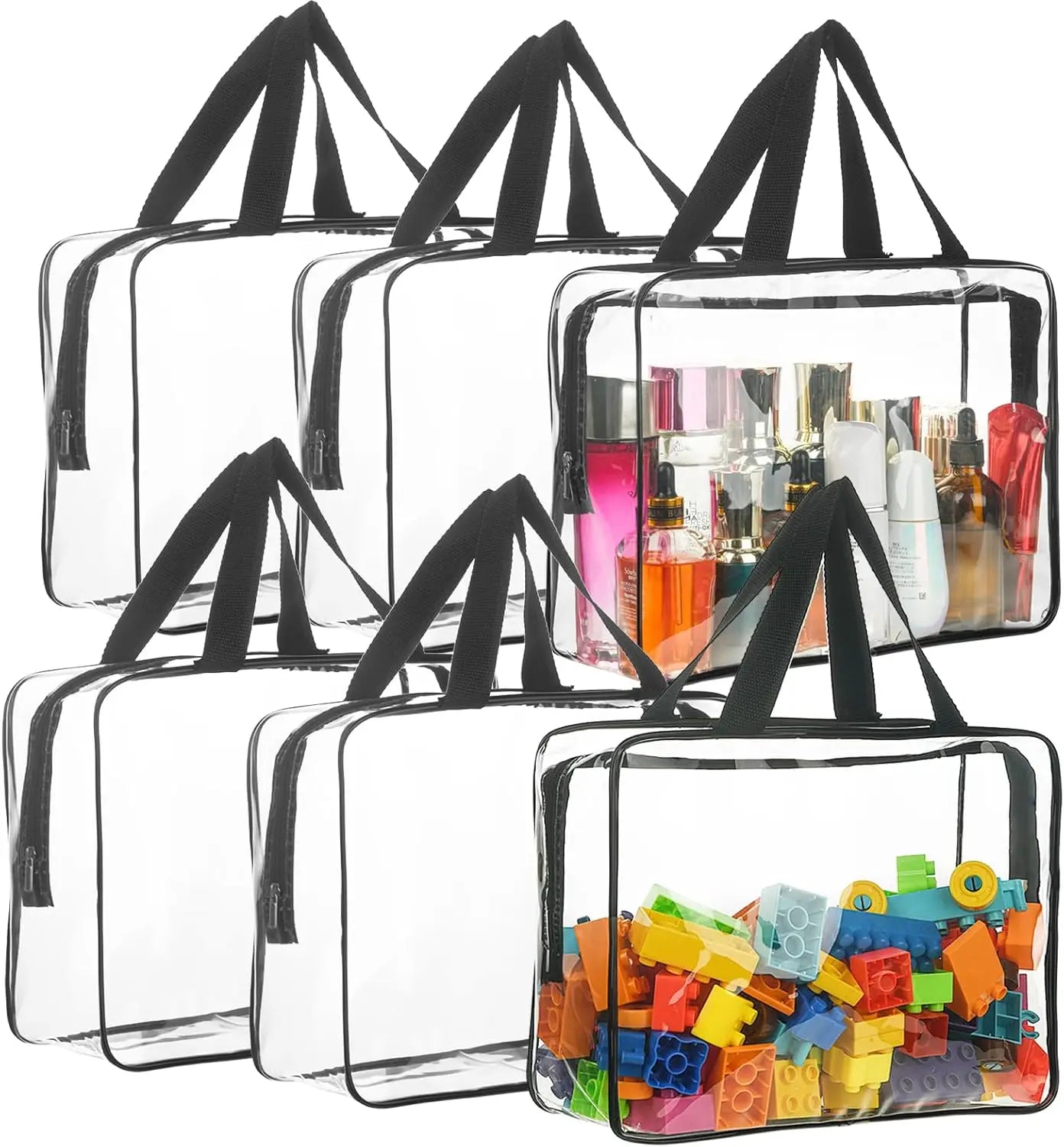 Carvallo-uppbevaringsväska ClearyBag Kids | Transparent & Vattentät | För pussel, böcker, byggklossar & resor | 30×22×10 cm