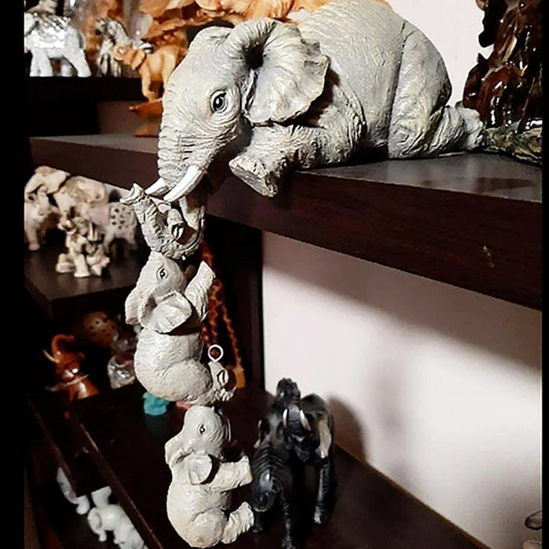OllyLift – Elephants familj staty med symbolisk design och skulpturell charm